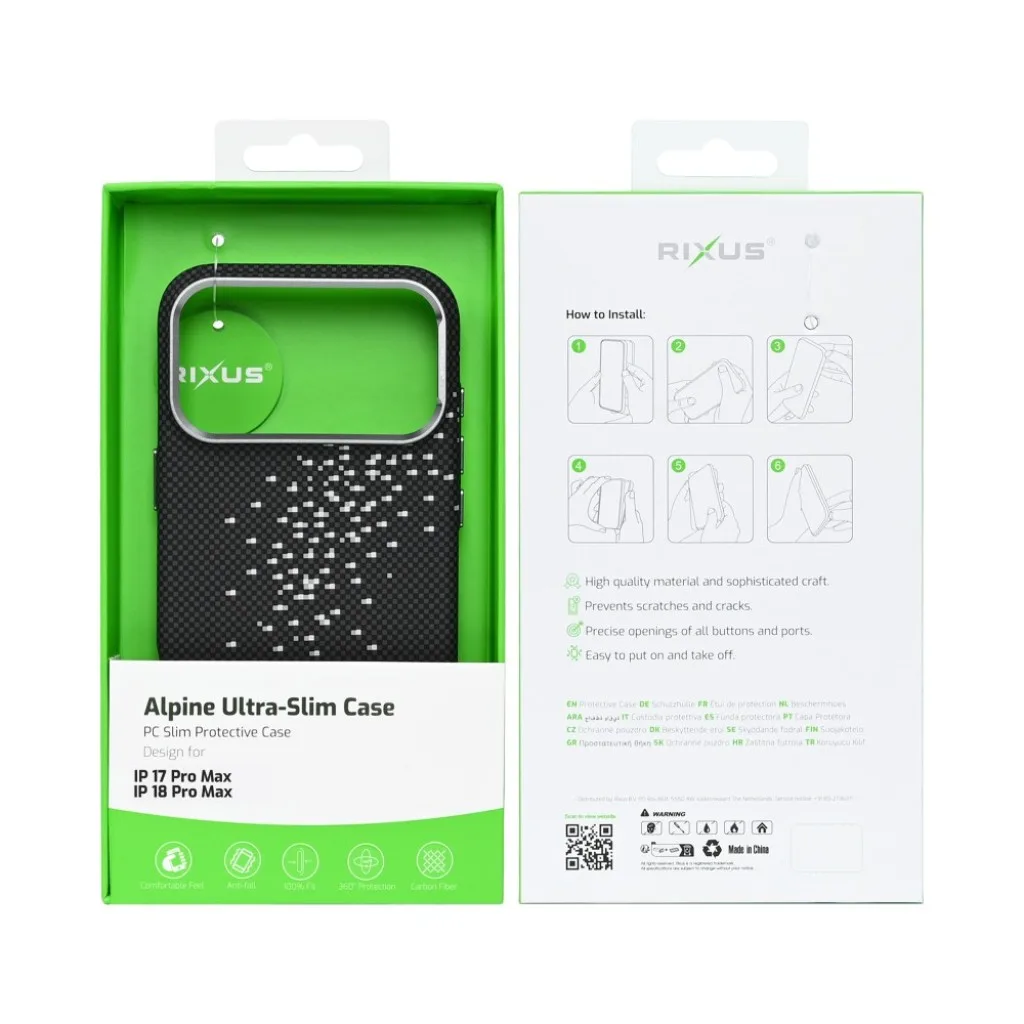 Rixus Alpine Ultra-Slim With MagSafe Compatible RXD022 cover med MagSafe til iPhone 17 Pro Max og 18 Pro Max, multicolor, billede 6
