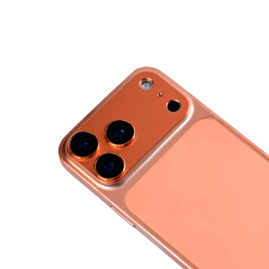 Rixus Ultra Clear Camera Protection beskyttelsesglas til iPhone 17 Pro Max, orange, billede 4