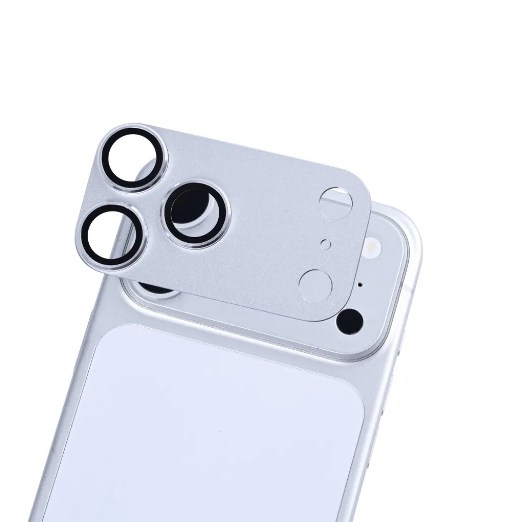 Rixus Ultra Clear Camera Protection beskyttelsesglas til iPhone 17 Pro, sølv, billede 3