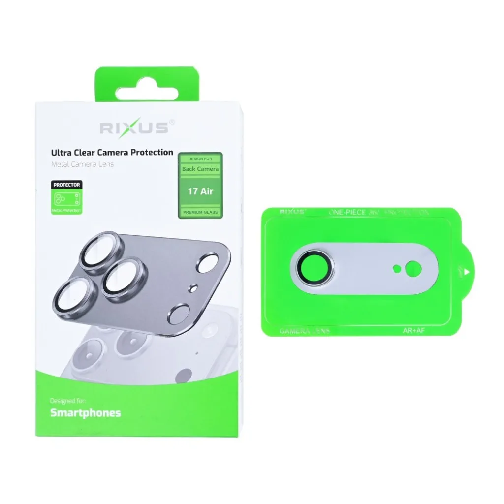Rixus Ultra Clear Camera Protection beskyttelsesglas til iPhone 17 Air, hvid, billede 2