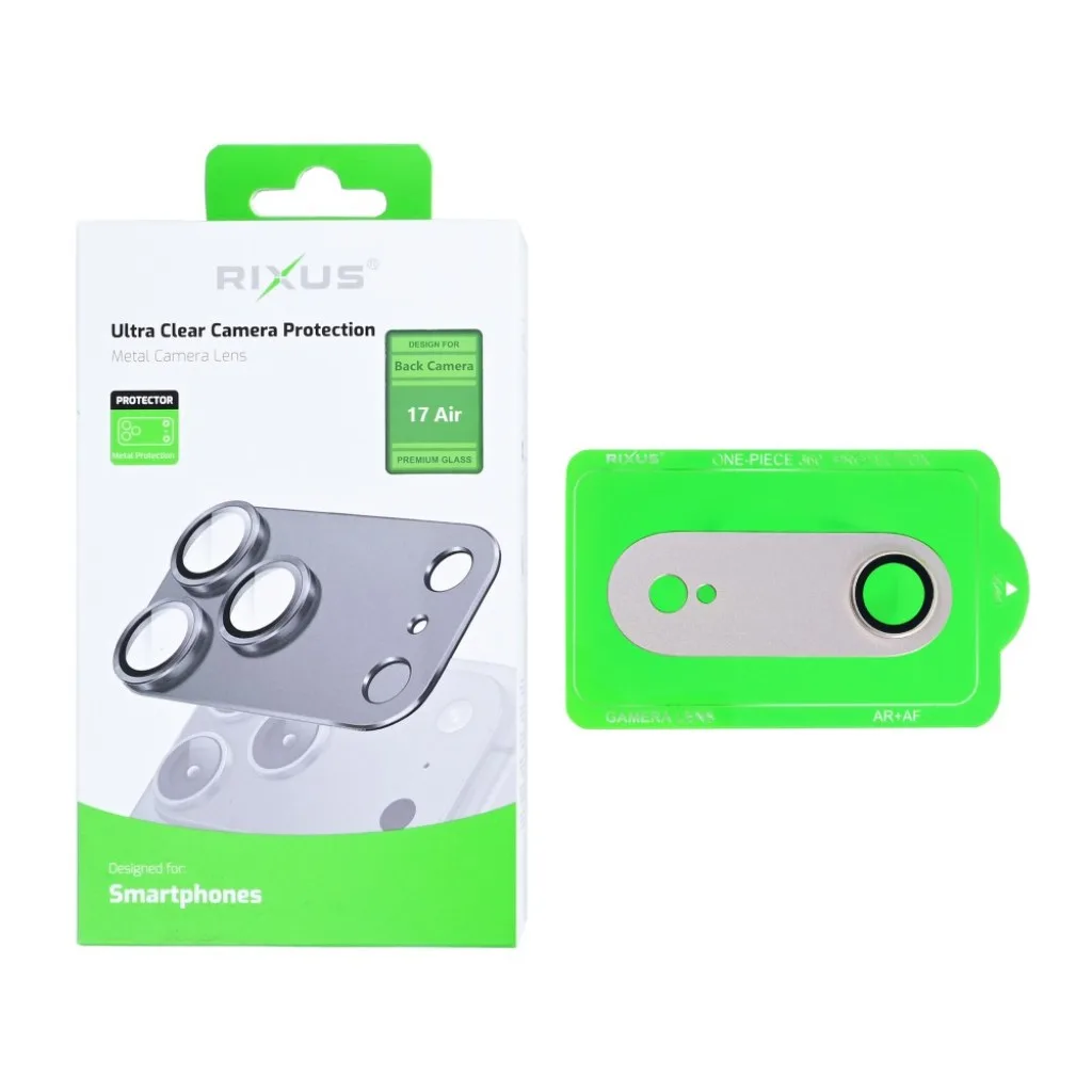 Rixus Ultra Clear Camera Protection beskyttelsesglas til iPhone 17 Air, guld, billede 2