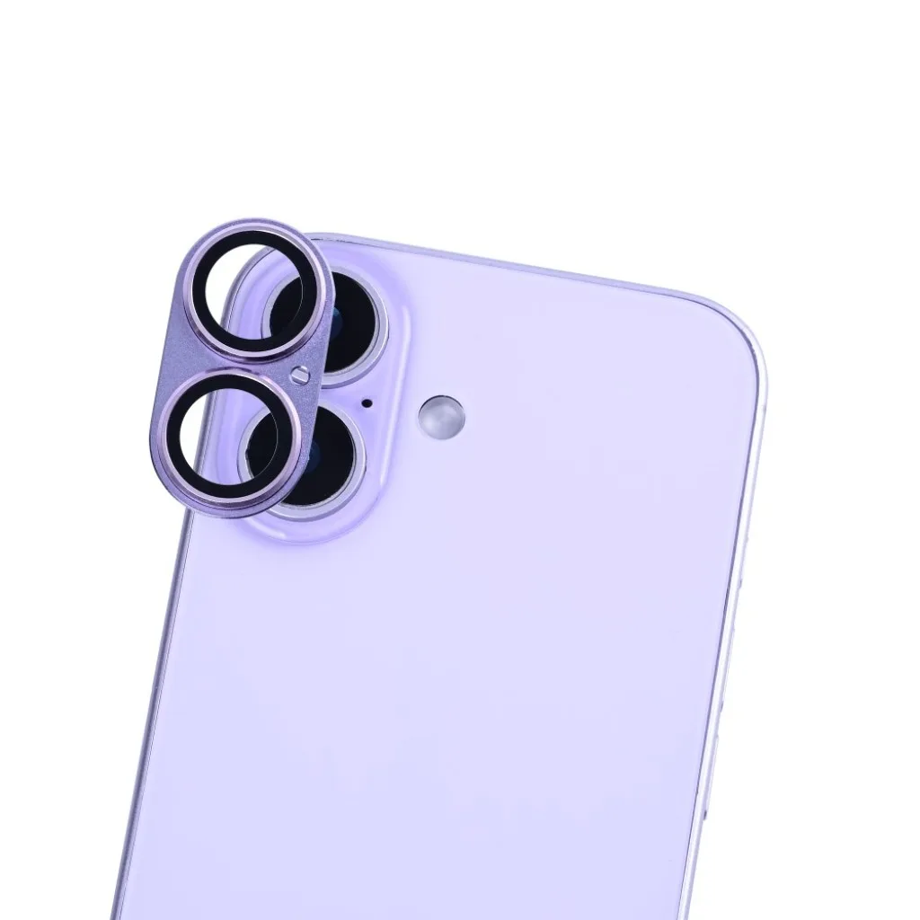 Rixus Ultra Clear Camera Protection beskyttelsesglas til iPhone 17, lilla, billede 3