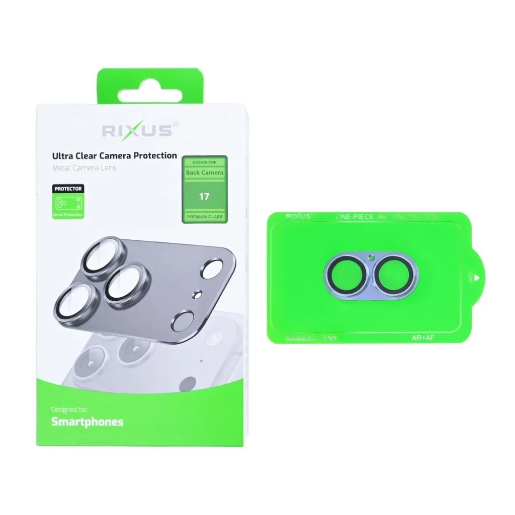 Rixus Ultra Clear Camera Protection beskyttelsesglas til iPhone 17, blå, billede 2