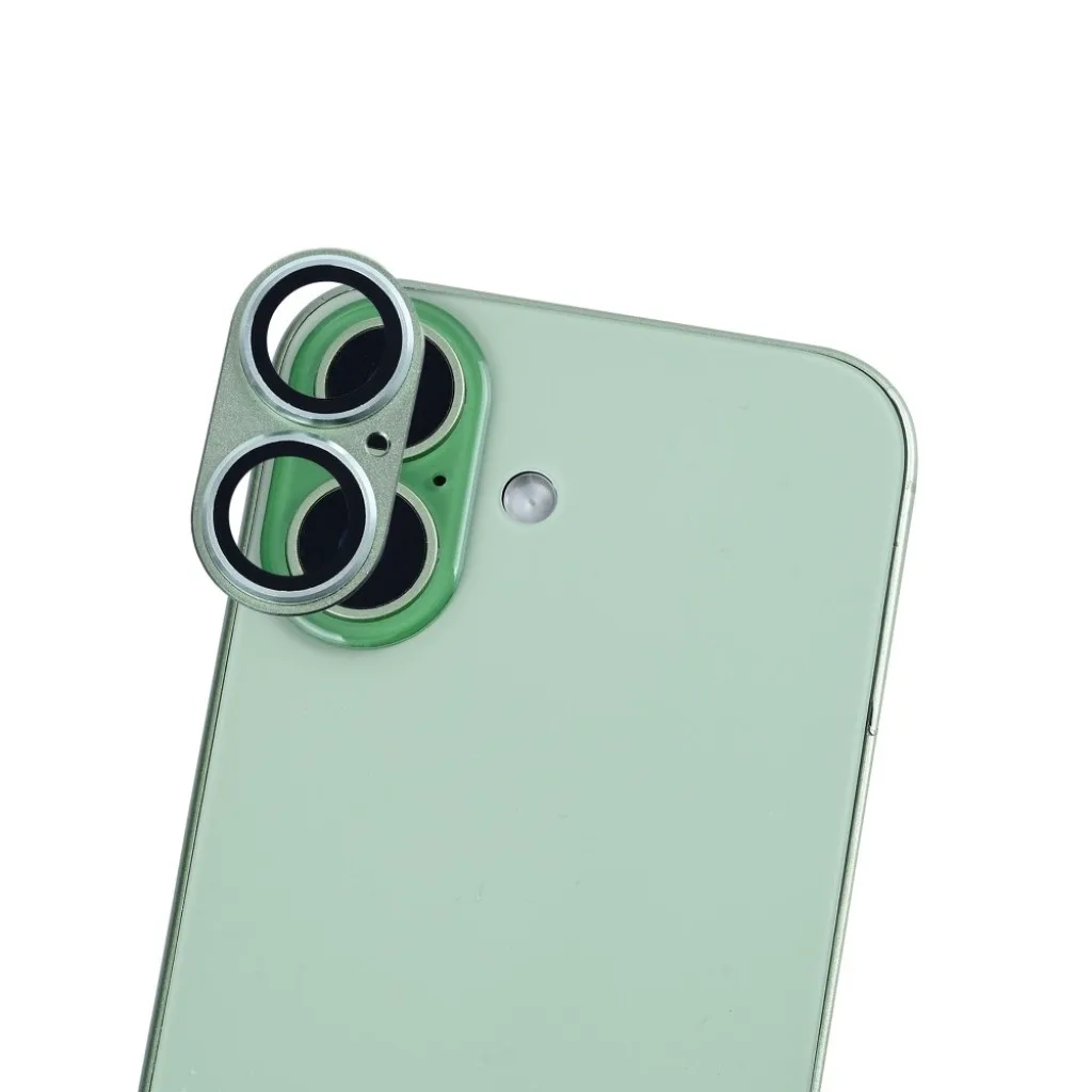Rixus Ultra Clear Camera Protection beskyttelsesglas til iPhone 17, grøn, billede 3