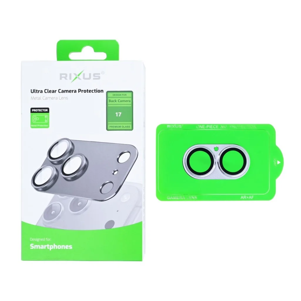 Rixus Ultra Clear Camera Protection beskyttelsesglas til iPhone 17, hvid, billede 2