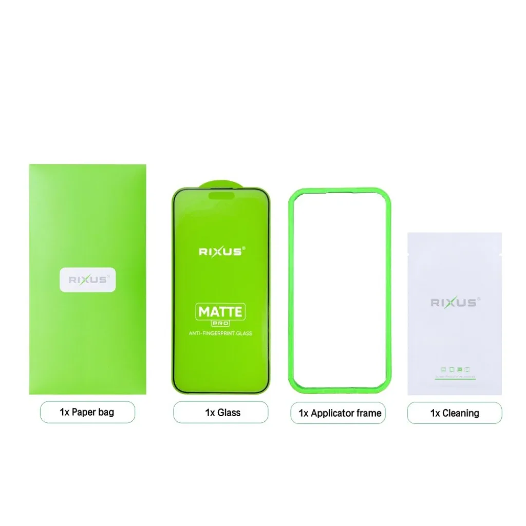 Rixus Matte beskyttelsesglas til iPhone 16 Pro Max, billede 6