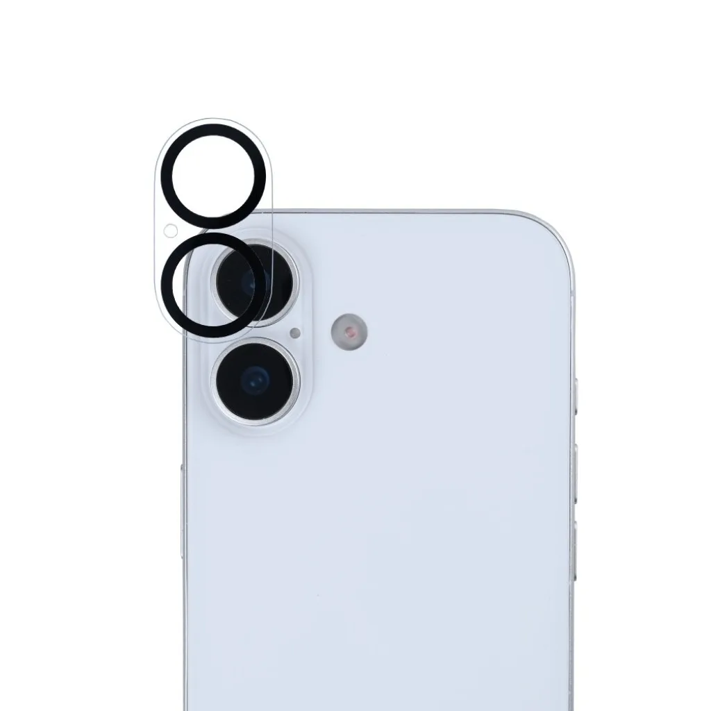 Rixus Clear HD Camera beskyttelsesglas til iPhone 16 og 16 Plus, sort, billede 3
