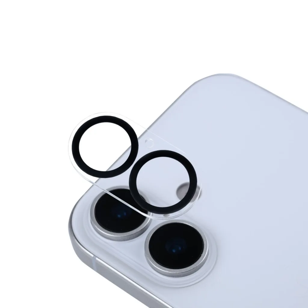 Rixus Clear HD Camera beskyttelsesglas til iPhone 16 og 16 Plus, sort, billede 4