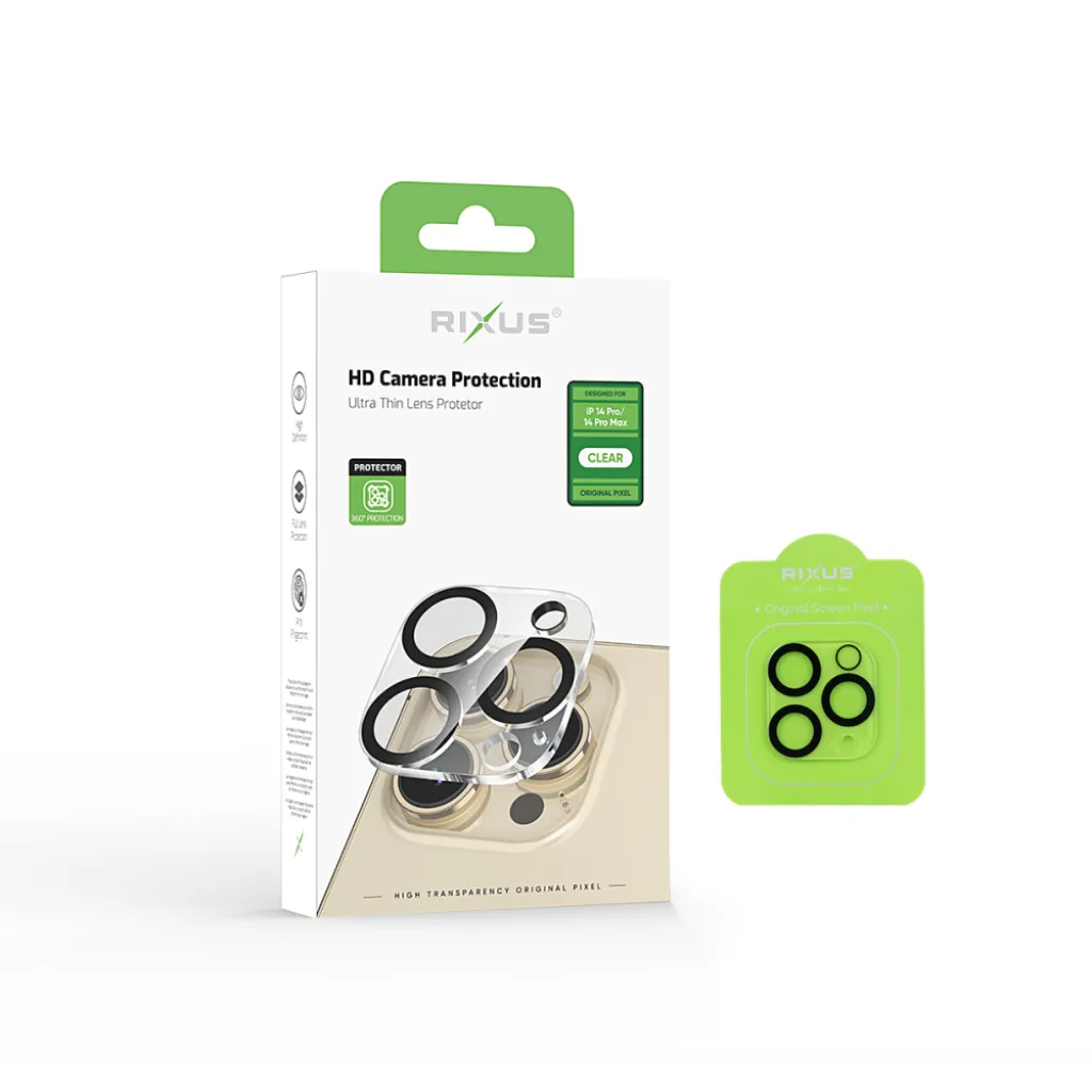 Rixus Clear HD Camera beskyttelsesglas til iPhone 14 Pro og 14 Pro Max, billede 2