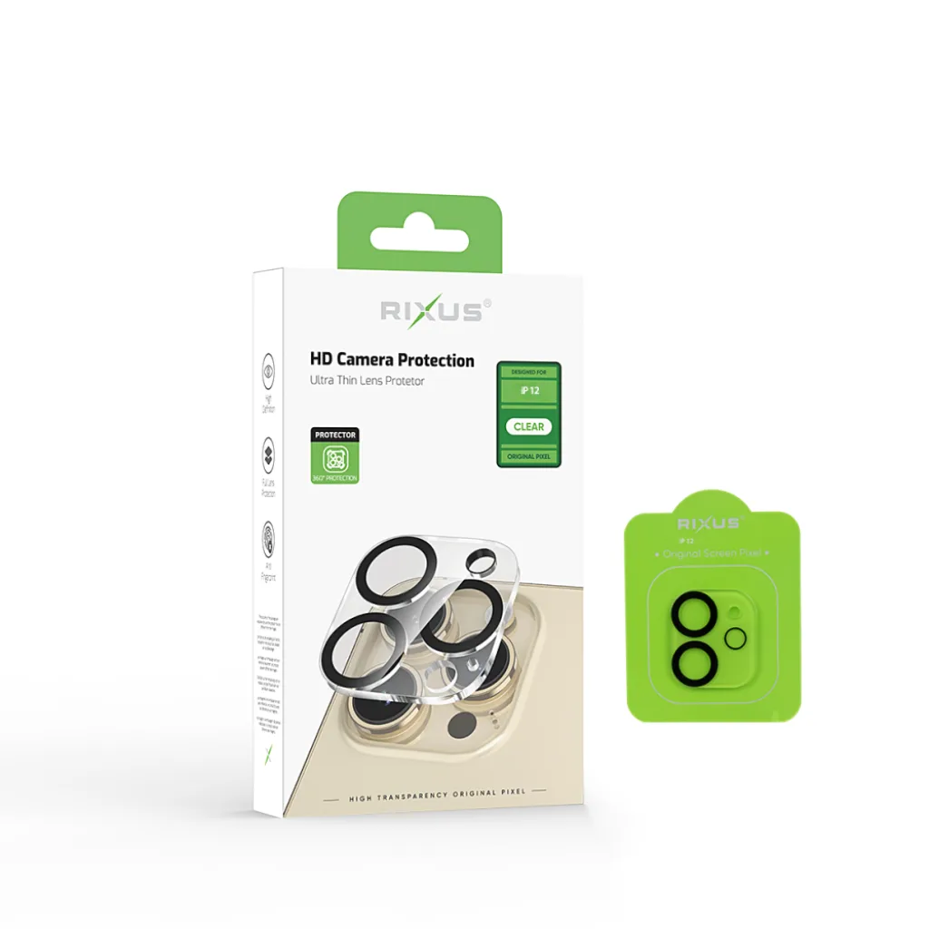 Rixus Clear HD Camera beskyttelsesglas til iPhone 12, billede 2