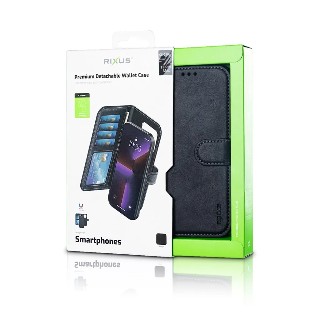 Rixus Duo pungcover med aftageligt cover med MagSafe til iPhone 17 Pro Max, sort, billede 5