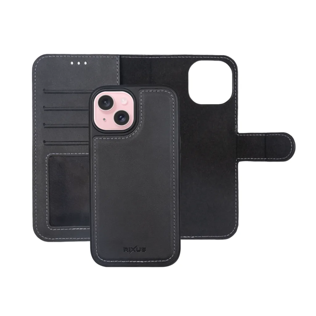 Rixus Duo pungcover med aftageligt cover til iPhone 13, sort, billede 4