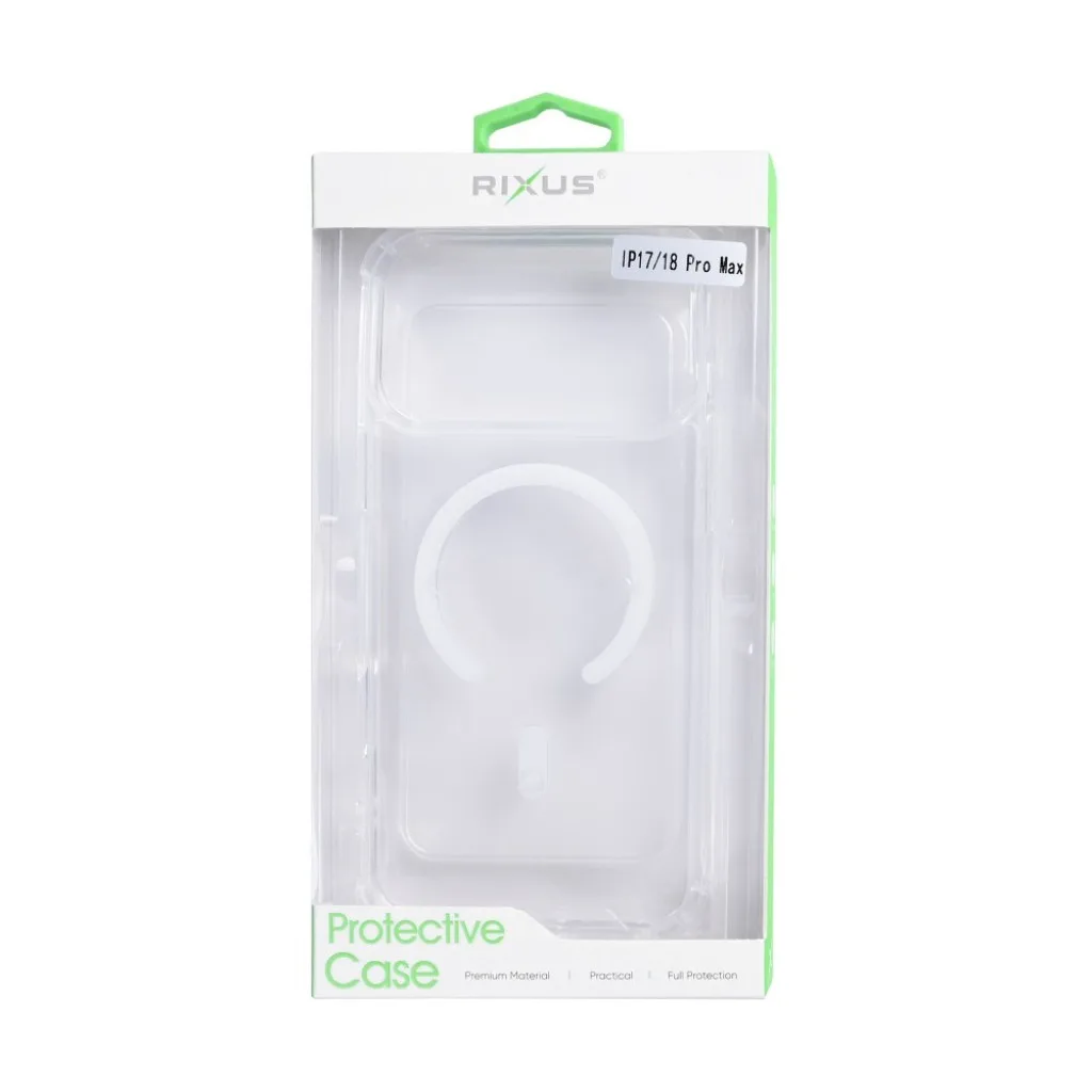 Rixus Anti-Burst cover med MagSafe til iPhone 17 Pro Max og 18 Pro Max, gennemsigtig, billede 4
