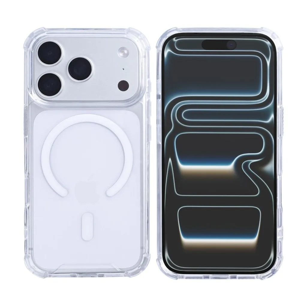Rixus Anti-Burst cover med MagSafe til iPhone 17 Pro og 18 Pro, gennemsigtig, billede 3
