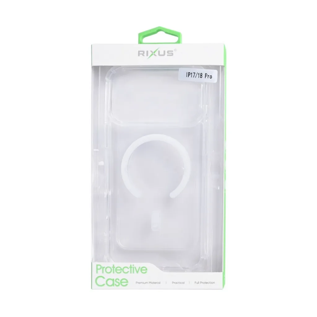 Rixus Anti-Burst cover med MagSafe til iPhone 17 Pro og 18 Pro, gennemsigtig, billede 4