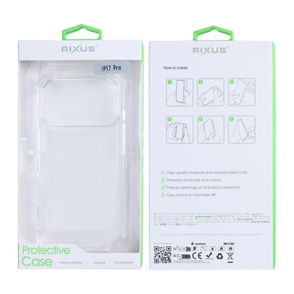 Rixus Anti-Burst cover med MagSafe til iPhone 17 Pro, gennemsigtig, billede 6