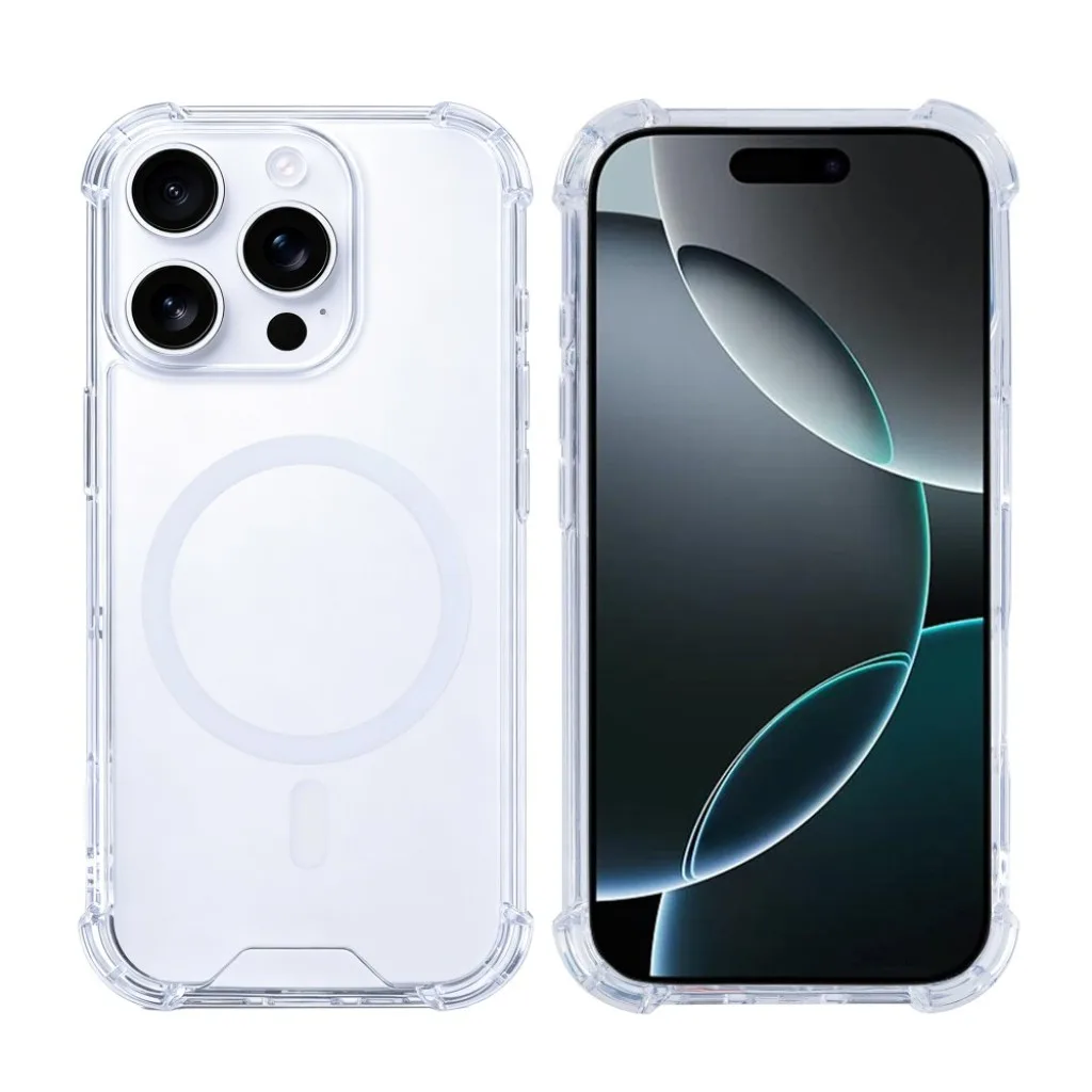Rixus Anti-Burst cover med MagSafe til iPhone 16 Pro, gennemsigtig, billede 3