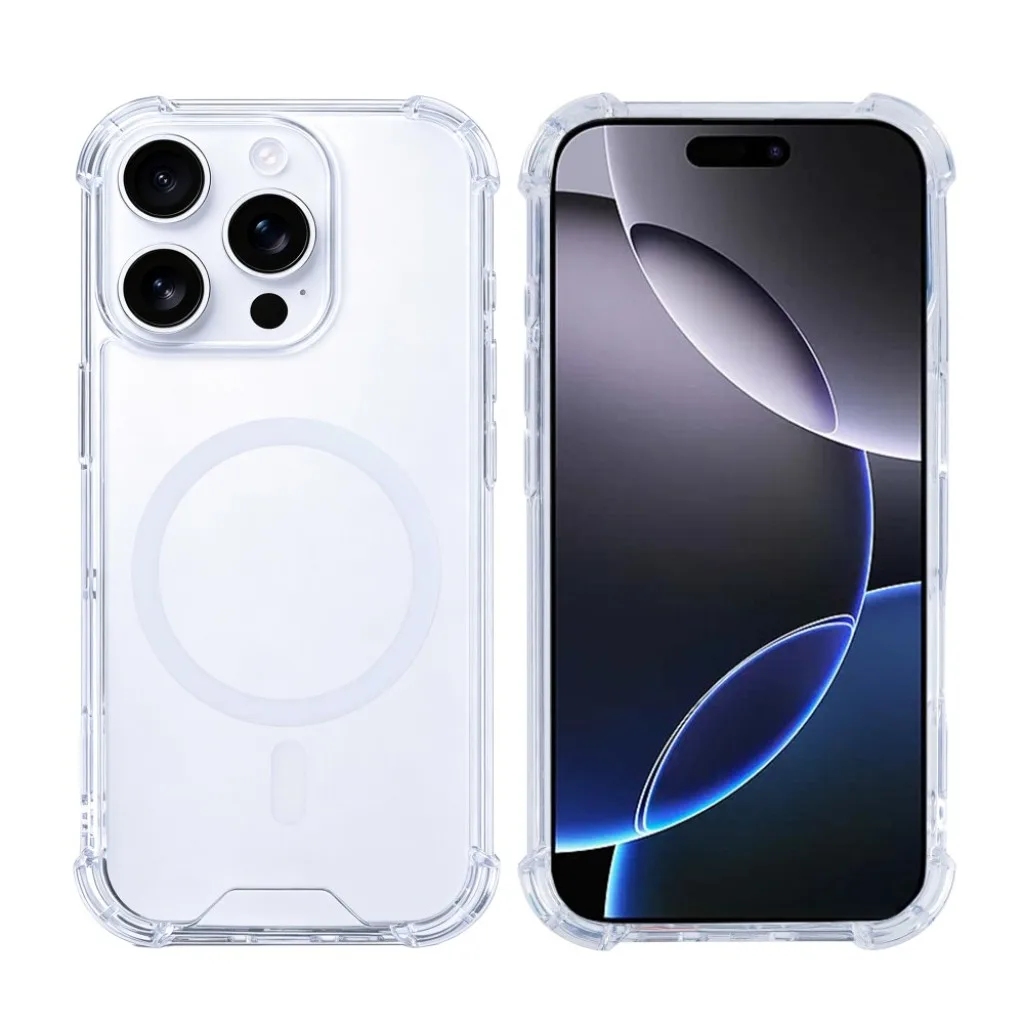Rixus Anti-Burst cover med MagSafe til iPhone 16 Pro Max, gennemsigtig, billede 3