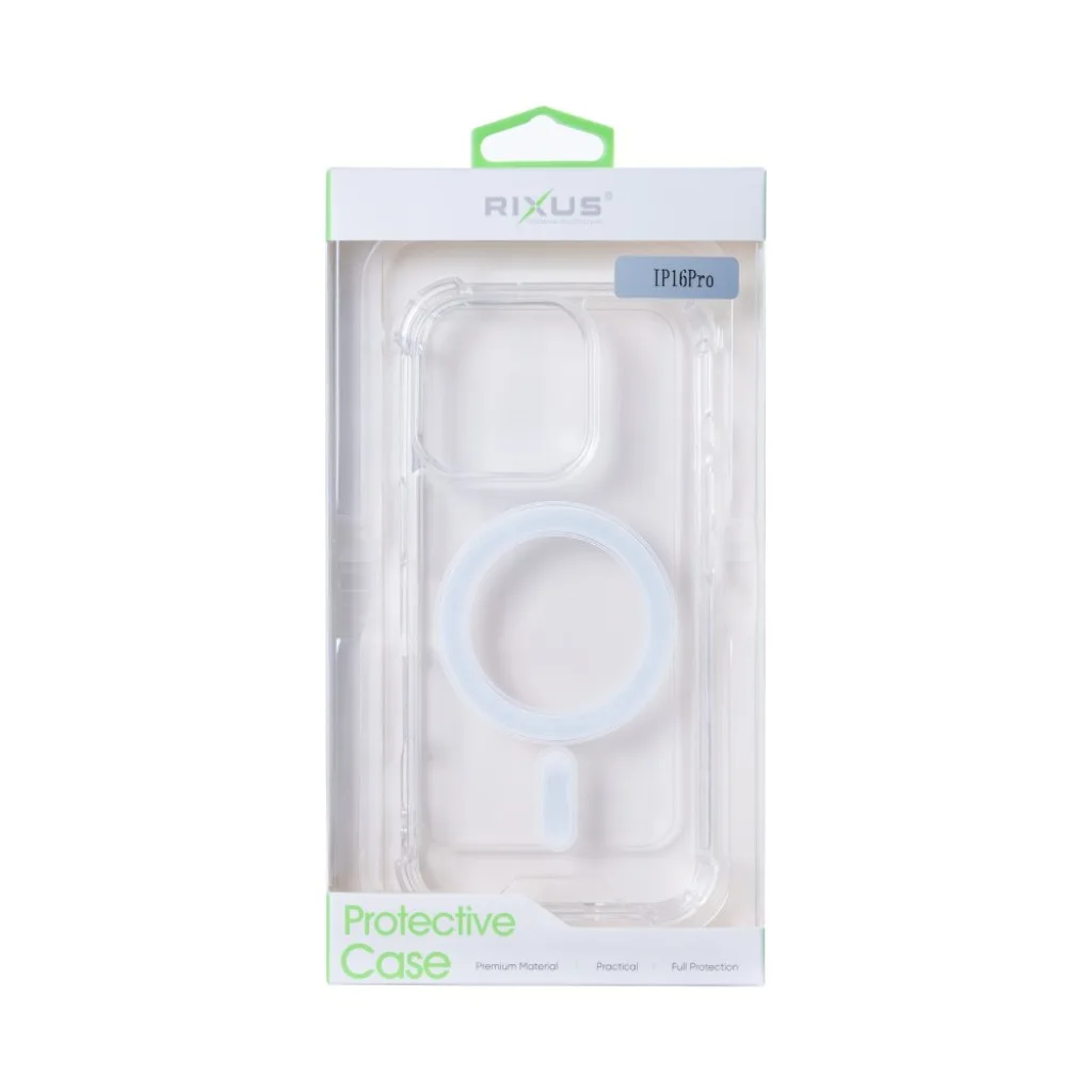 Rixus Anti-Burst cover med MagSafe til iPhone 16 Pro, gennemsigtig, billede 4