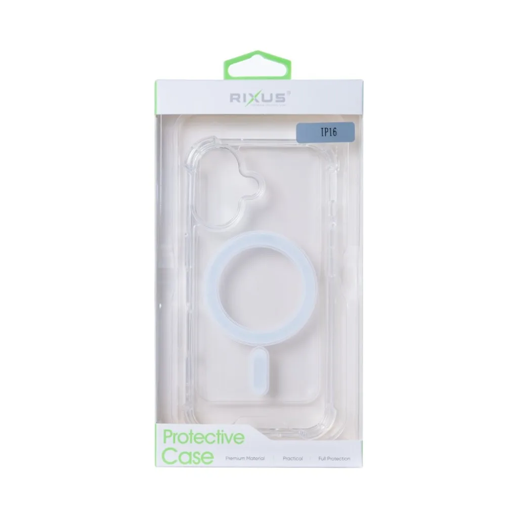 Rixus Anti-Burst cover med MagSafe til iPhone 16, gennemsigtig, billede 4