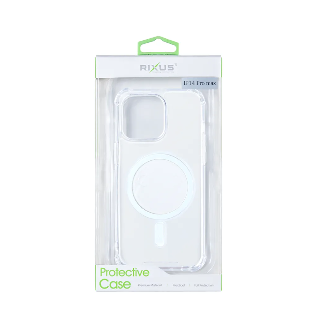 Rixus Anti-Burst cover med MagSafe til iPhone 14 Pro Max, gennemsigtig, billede 5