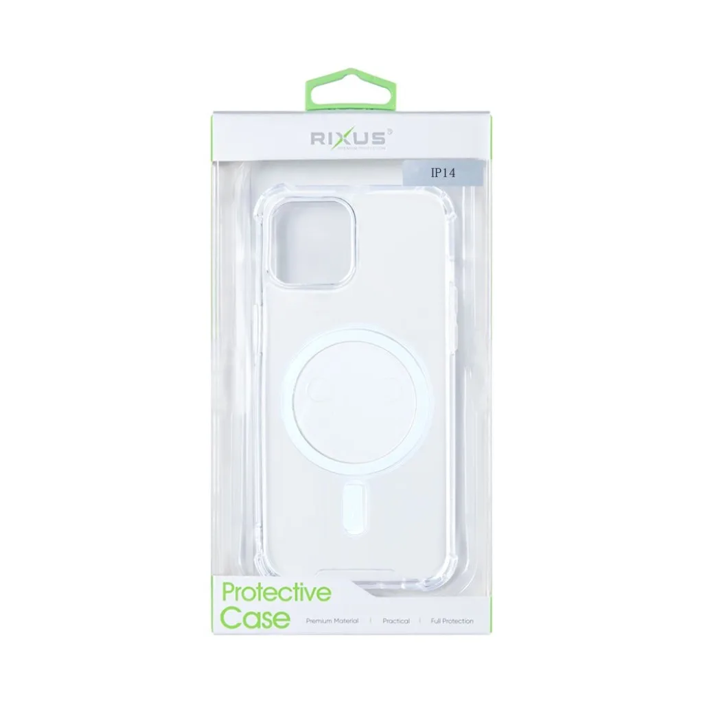 Rixus Anti-Burst cover med MagSafe til iPhone 14, gennemsigtig, billede 5