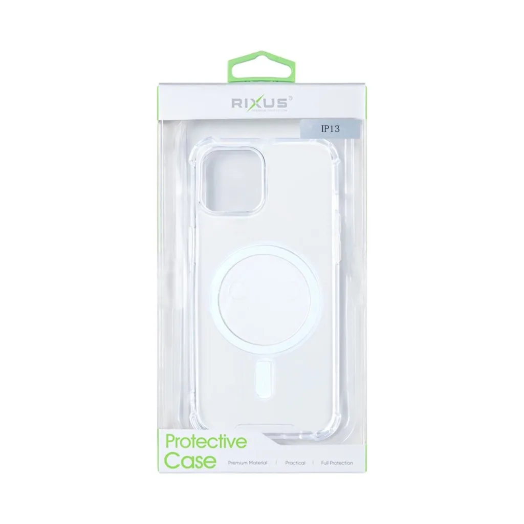 Rixus Anti-Burst cover med MagSafe til iPhone 13, gennemsigtig, billede 5