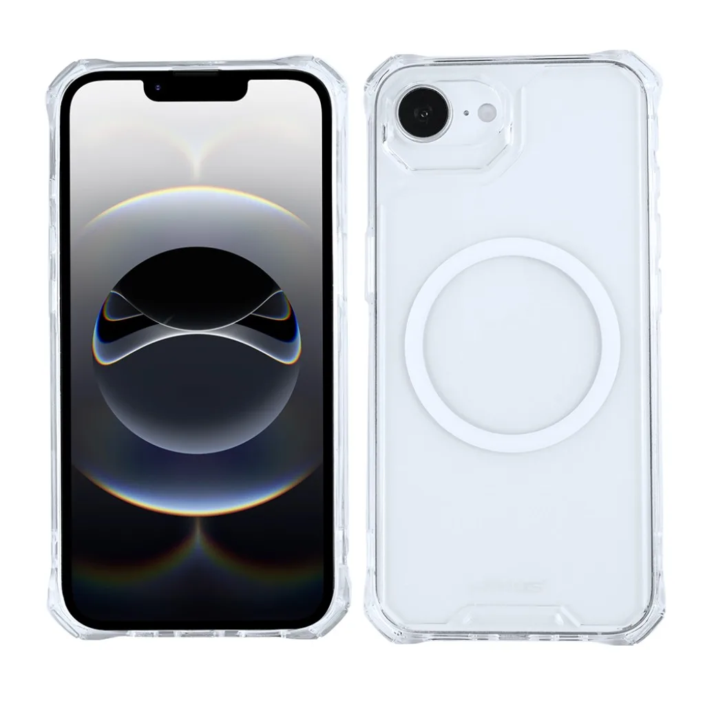 Rixus Armor-X Anti Shock cover med MagSafe til iPhone 16e og 17e, gennemsigtig, billede 3