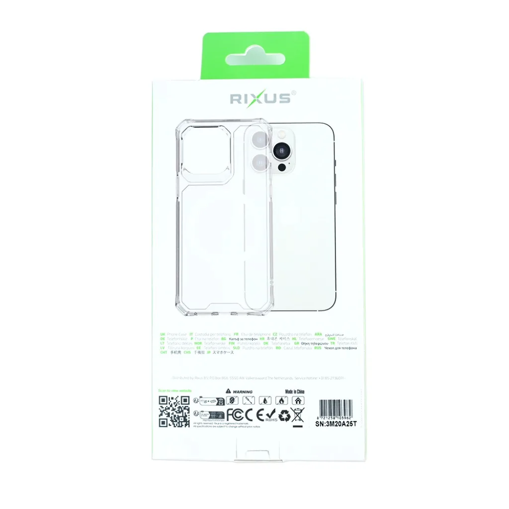 Rixus Armor-X Anti Shock cover med MagSafe til iPhone 16e og 17e, gennemsigtig, billede 5