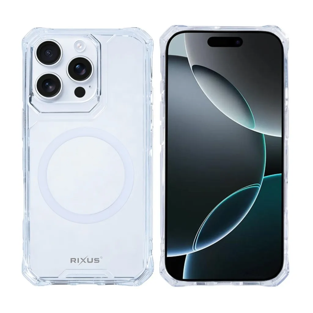 Rixus Armor-X Anti Shock cover med MagSafe til iPhone 16 Pro, gennemsigtig, billede 3