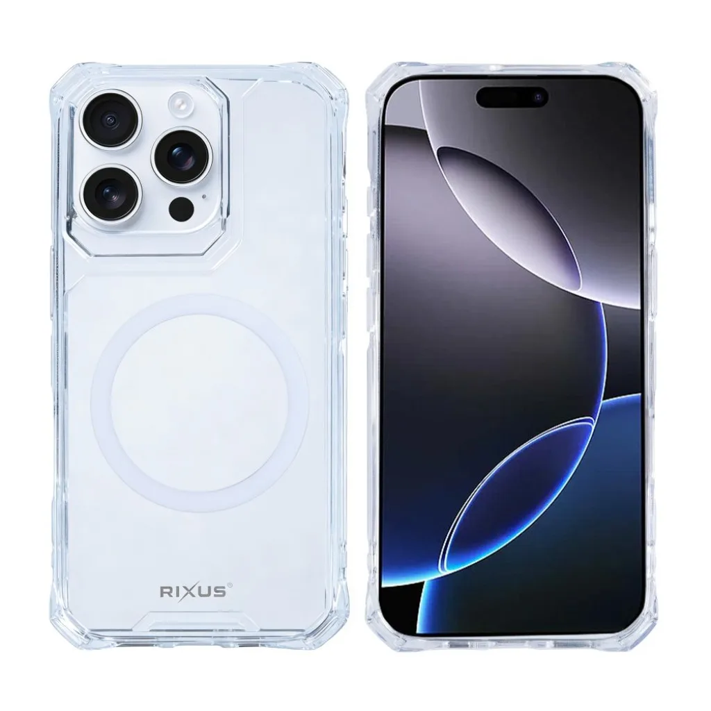 Rixus Armor-X Anti Shock cover med MagSafe til iPhone 16 Pro Max, gennemsigtig, billede 3