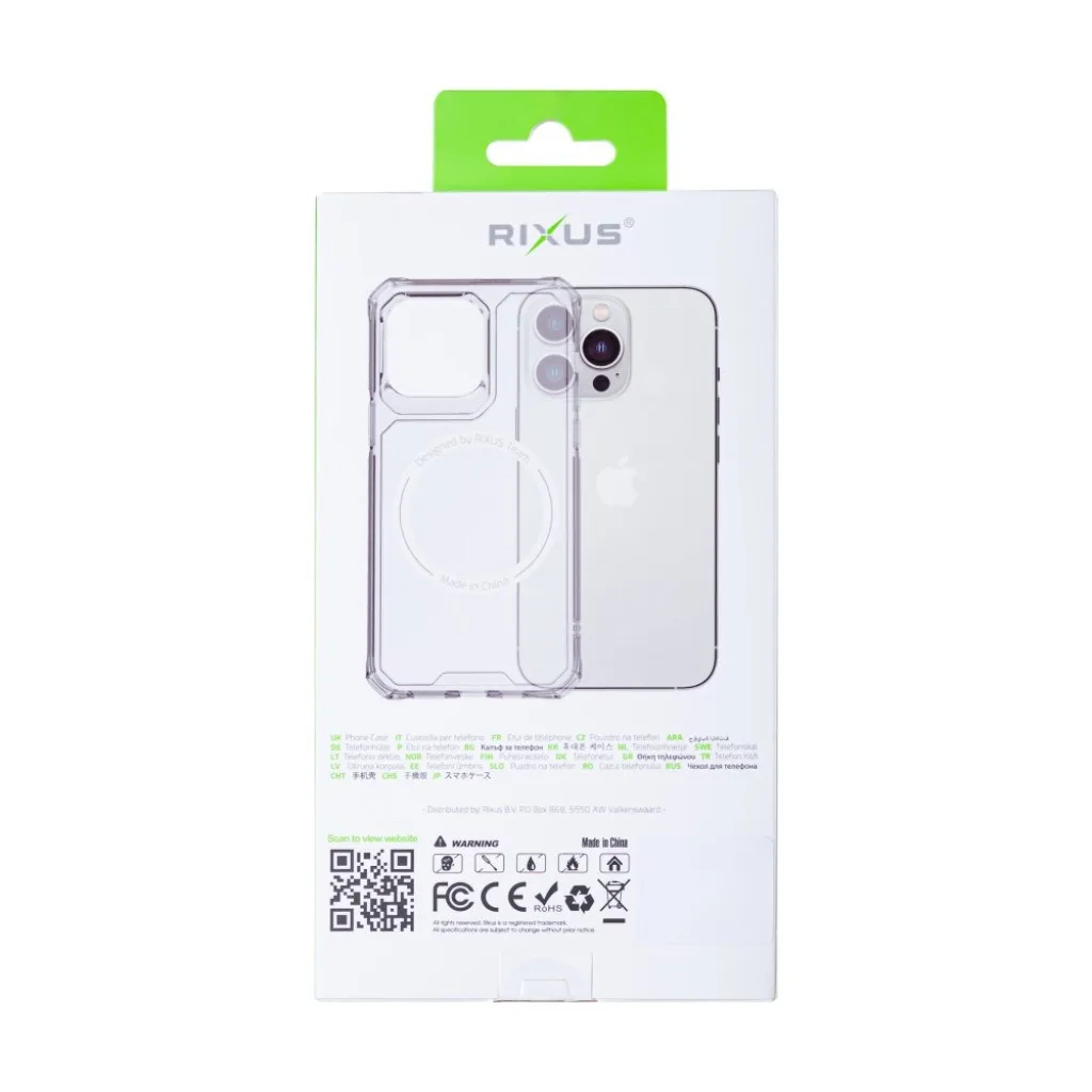 Rixus Armor-X Anti Shock cover med MagSafe til iPhone 16 Pro Max, gennemsigtig, billede 5