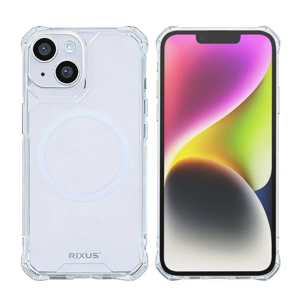 Rixus Armor-X Anti Shock cover med MagSafe til iPhone 14 Plus, gennemsigtig, billede 3