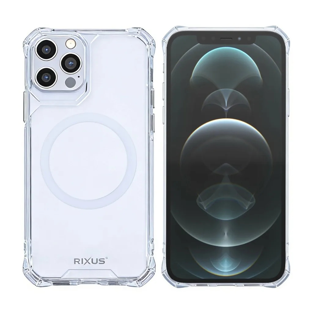 Rixus Armor-X Anti Shock cover med MagSafe til iPhone 12, gennemsigtig, billede 3