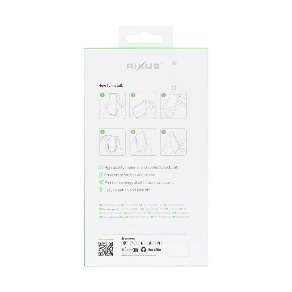 Rixus Armor-X Anti Shock cover til iPhone 17 Pro Max og 18 Pro Max, gennemsigtig, billede 5