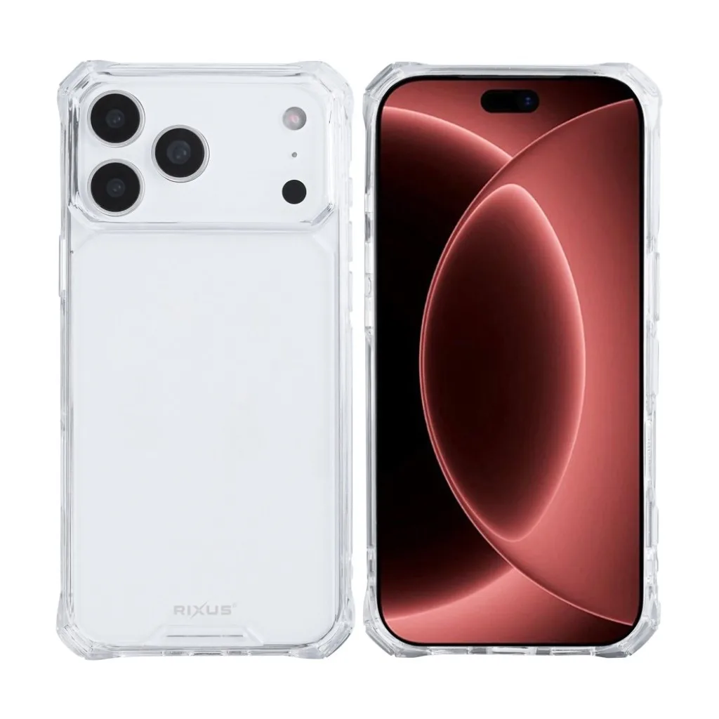 Rixus Armor-X Anti Shock cover til iPhone 17 Pro og 18 Pro, gennemsigtig, billede 3