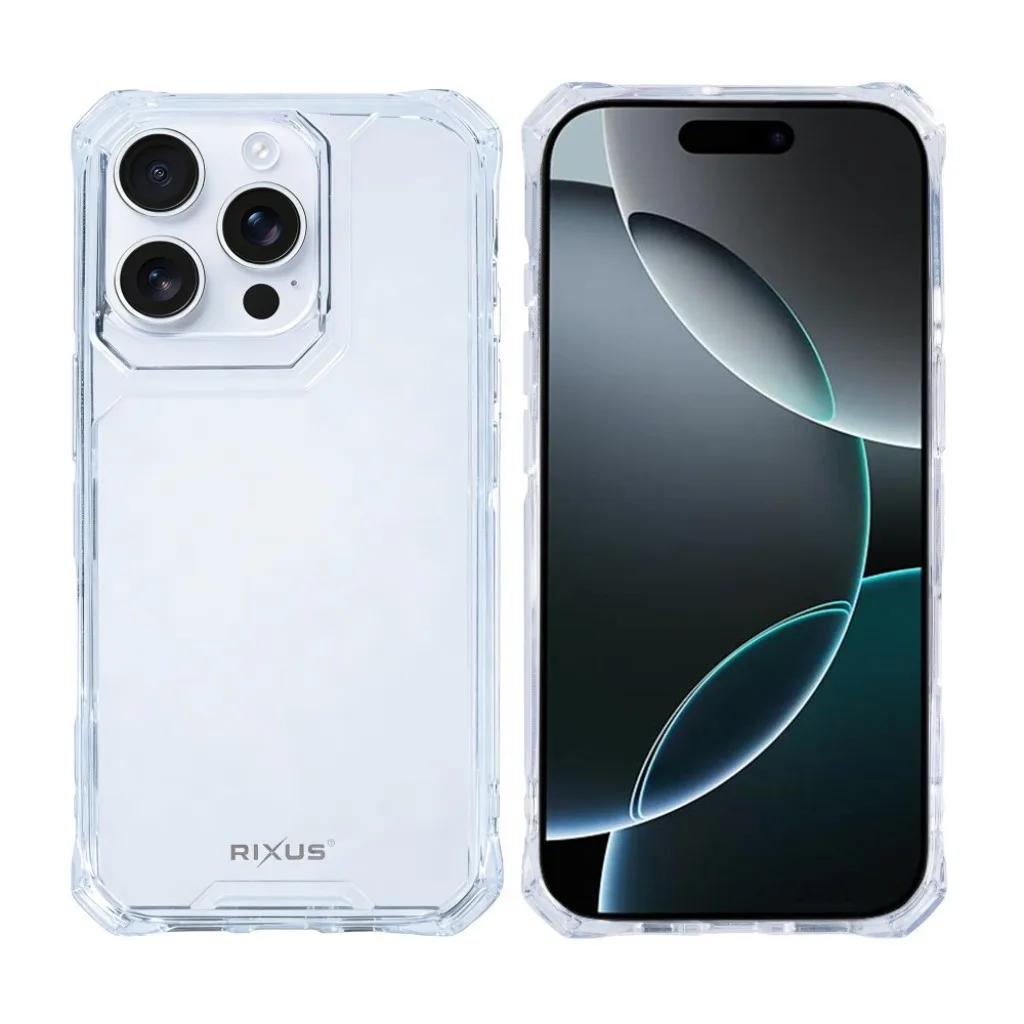 Rixus Armor-X Anti Shock cover til iPhone 16 Pro, gennemsigtig, billede 3