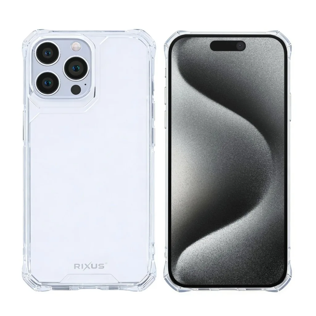 Rixus Armor-X Anti Shock cover til iPhone 15 Pro Max, gennemsigtig, billede 3