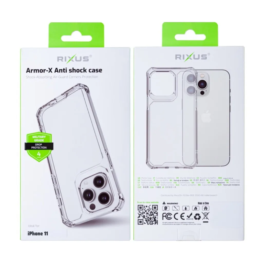 Rixus Armor-X Anti Shock cover til iPhone 11, gennemsigtig, billede 6