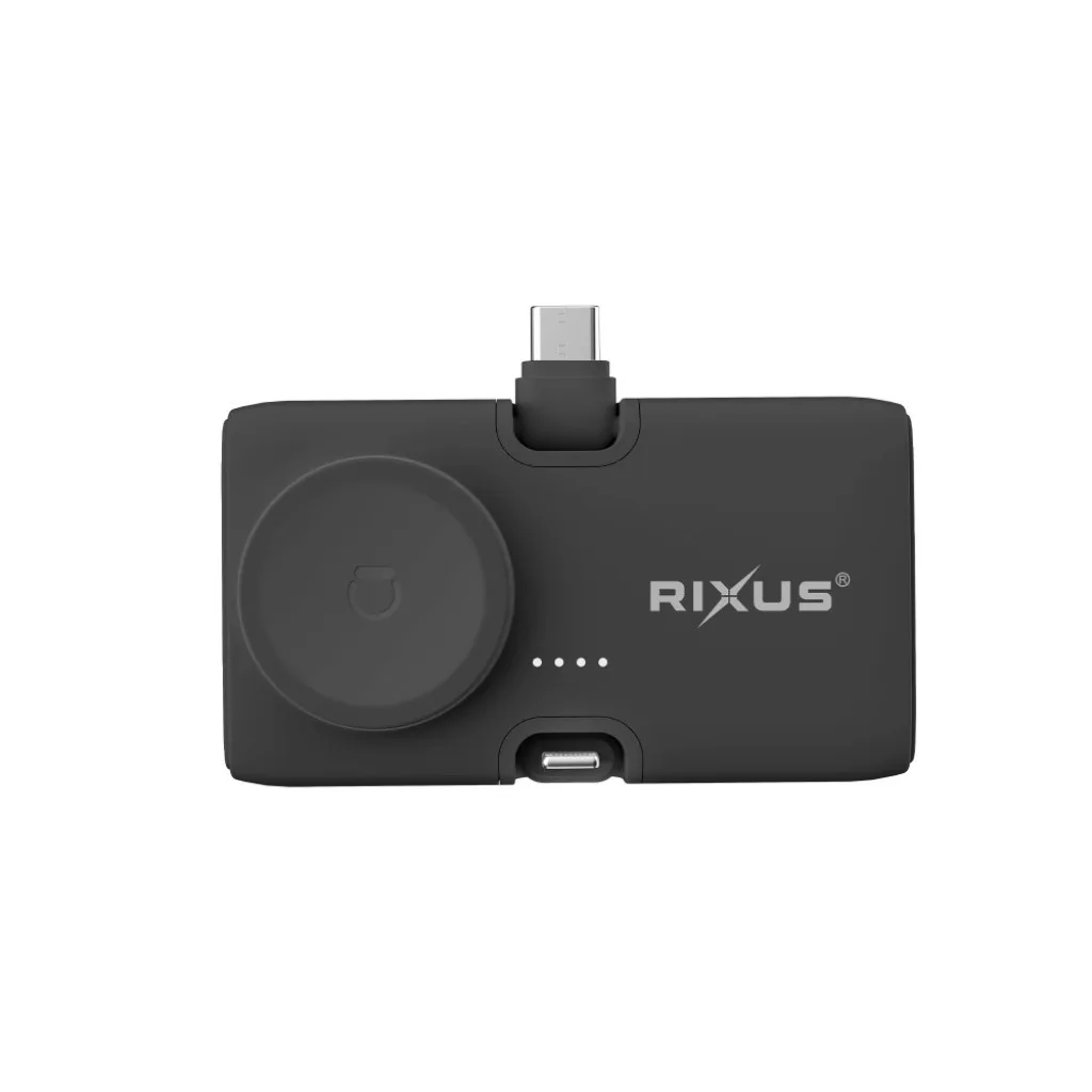 Rixus Mini Click-On 3 in 1 Powerbank 4500mAh, sort, billede 2