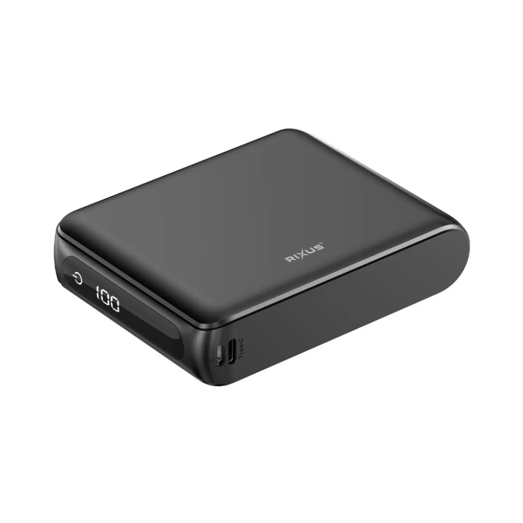 Rixus Compact Powerbank Digital Display 20000mAh, sort, billede 2