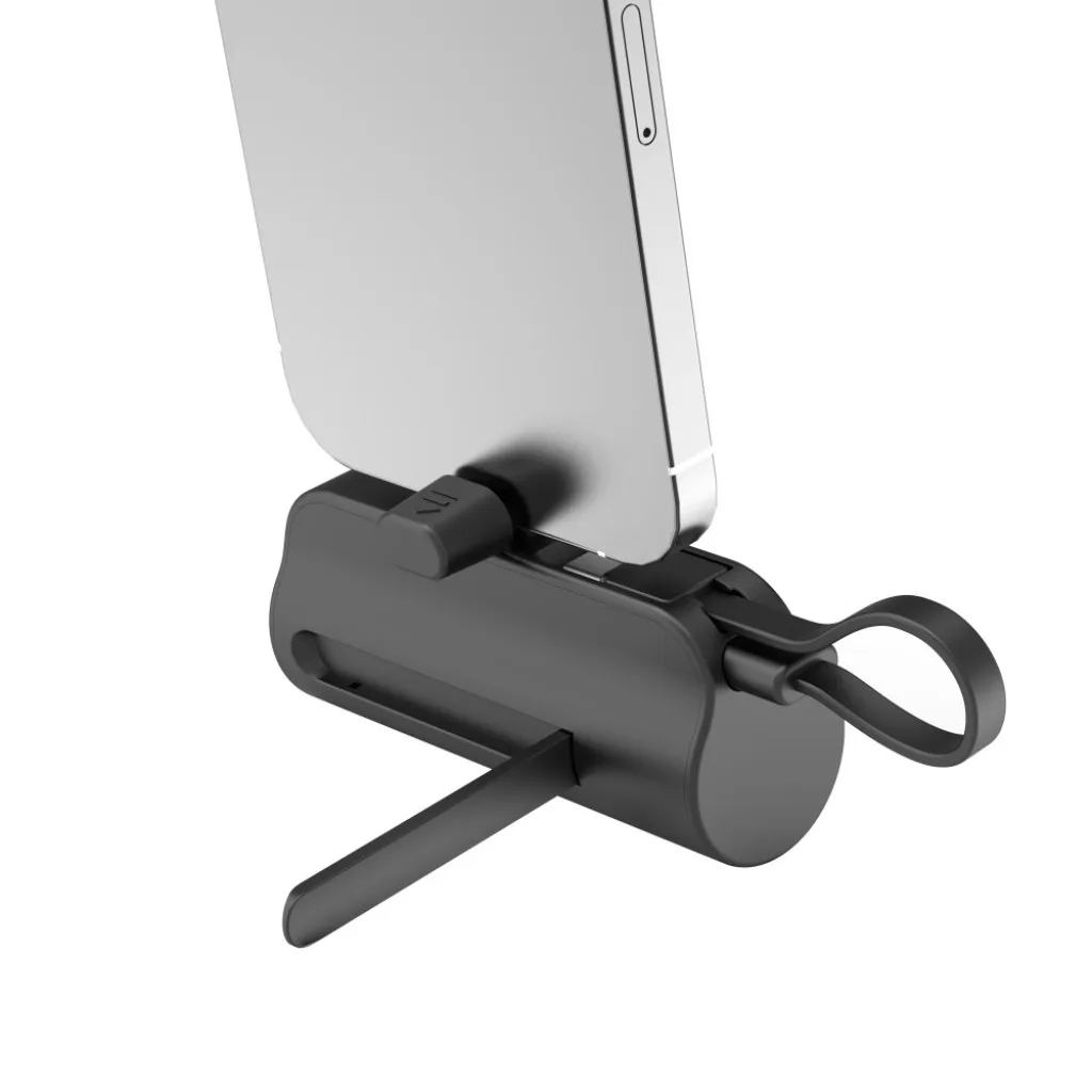 Rixus Mini Click-On Powerbank USB-C 5000mAh, sort, billede 3