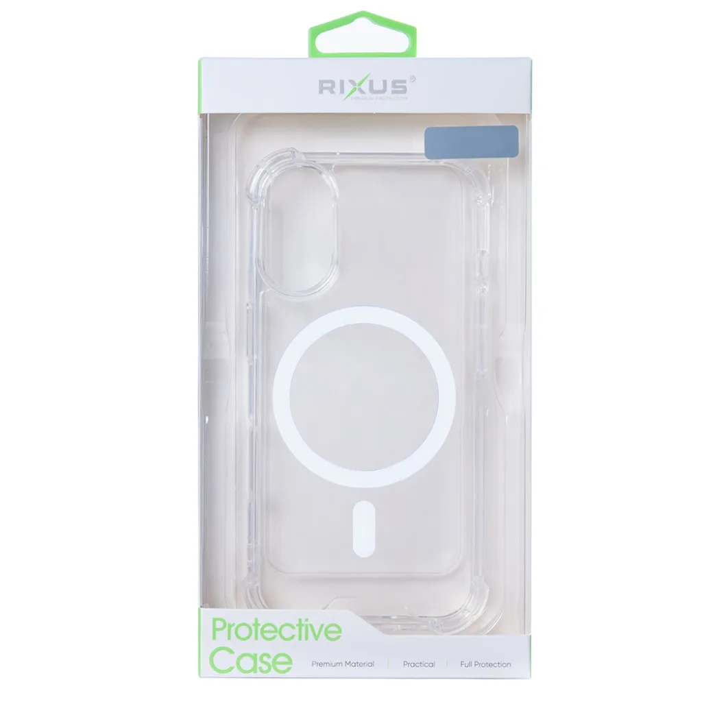 Rixus Anti-Burst cover med MagSafe til Galaxy S25 Edge, gennemsigtig, billede 4