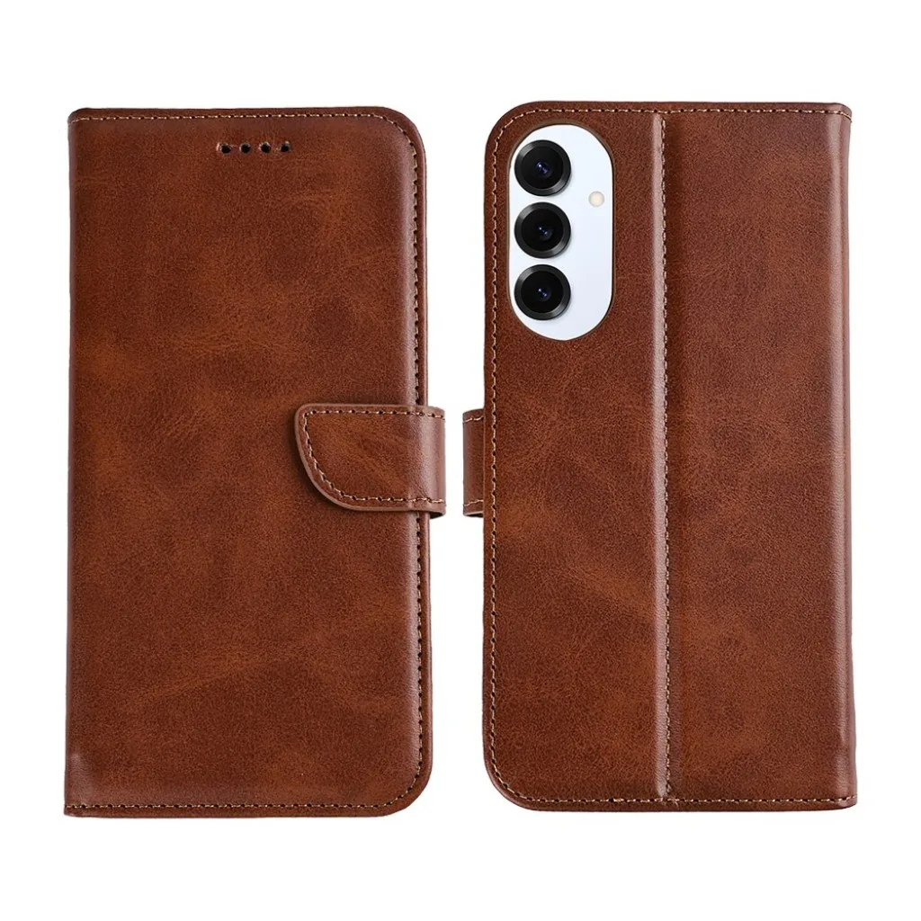 Rixus Bookcase pungcover til Galaxy S25 Edge, brun, billede 3