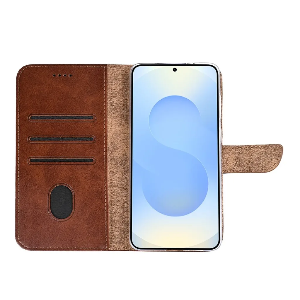 Rixus Bookcase pungcover til Galaxy S25 Edge, brun, billede 5