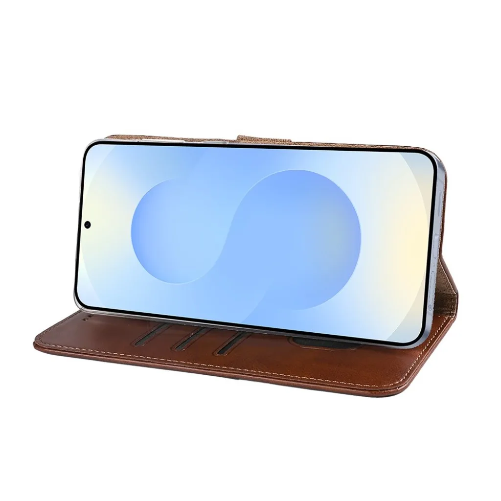 Rixus Bookcase pungcover til Galaxy S25 Edge, brun, billede 6