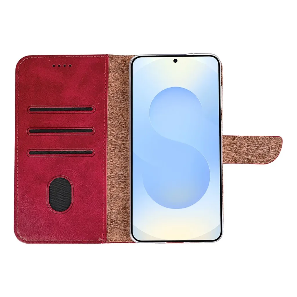 Rixus Bookcase pungcover til Galaxy S25 Edge, rød, billede 5