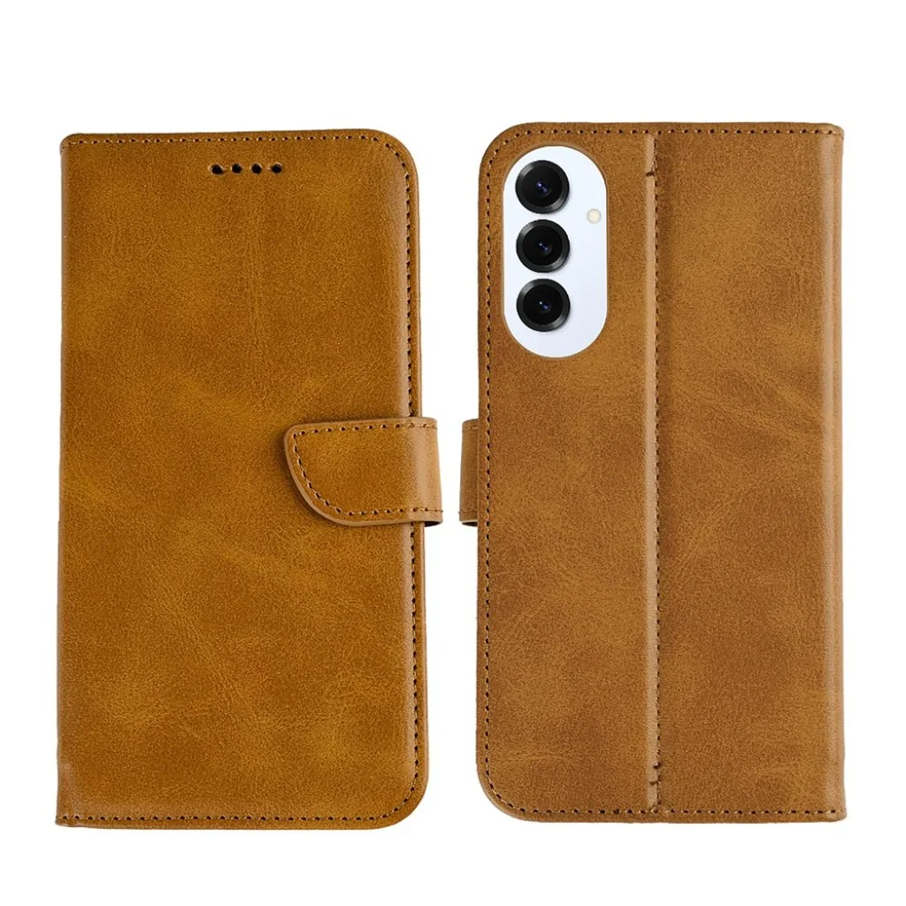 Rixus Bookcase pungcover til Galaxy S25 Edge, light brown, billede 3