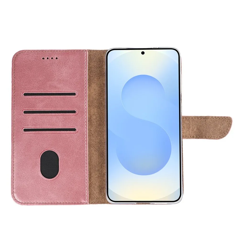 Rixus Bookcase pungcover til Galaxy S25 Edge, pink, billede 5