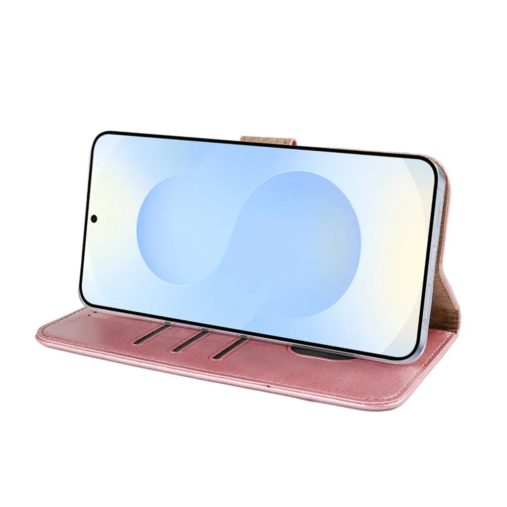 Rixus Bookcase pungcover til Galaxy S25 Edge, pink, billede 6